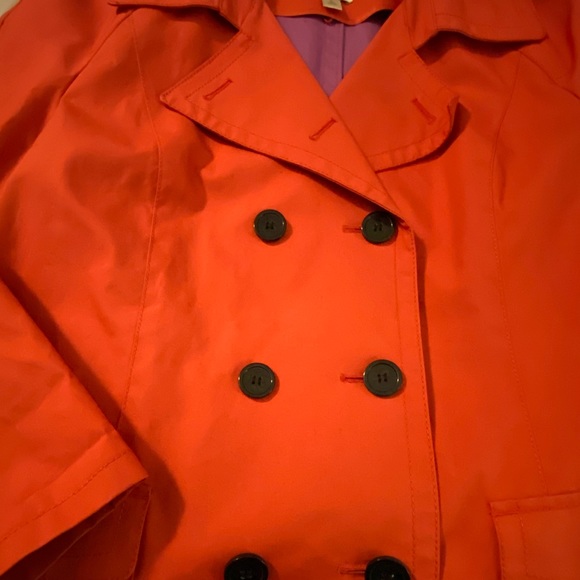 Ann Taylor Loft coral trench coat - Picture 5 of 12
